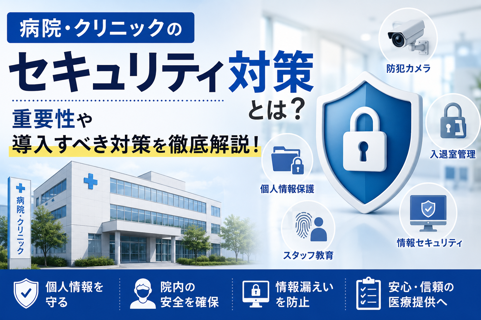 病院・クリニックのセキュリティ対策とは？重要性や導入すべき対策を徹底解説