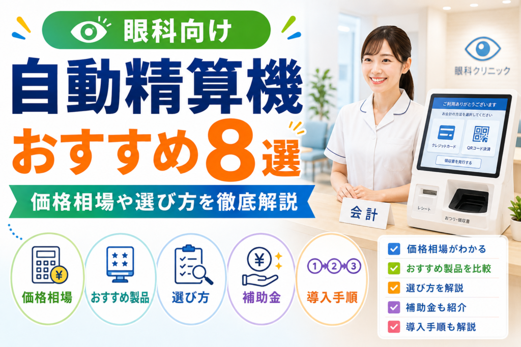眼科向け自動精算機おすすめ8選｜価格相場や選び方を徹底解説